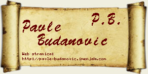 Pavle Budanović vizit kartica